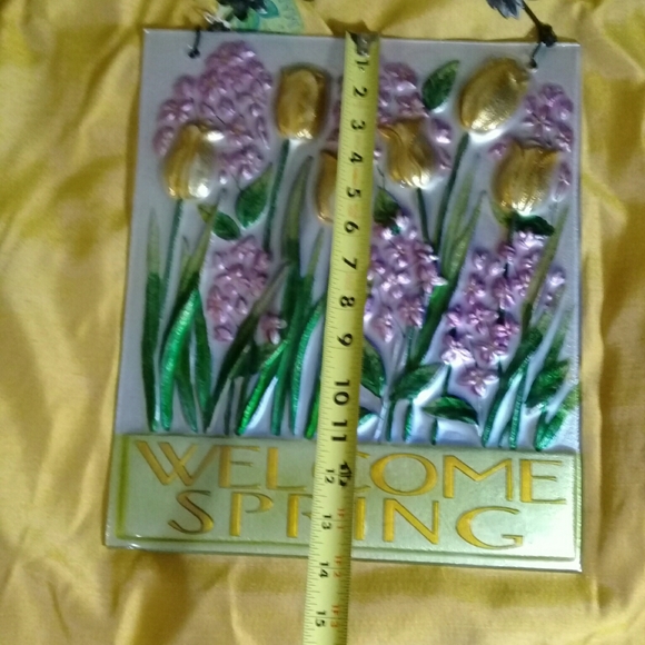 Welcome spring stain glass panel - Picture 4 of 5